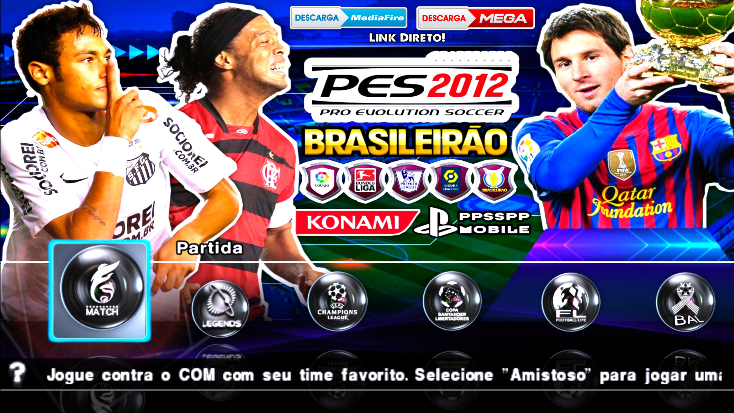 PES 2011 EDITION PPSSPP REMASTERIZADO BRASILEIRÃO E EUROPEUS,FACES EM  HD,NARRAÇÃO BRASILEIRA 