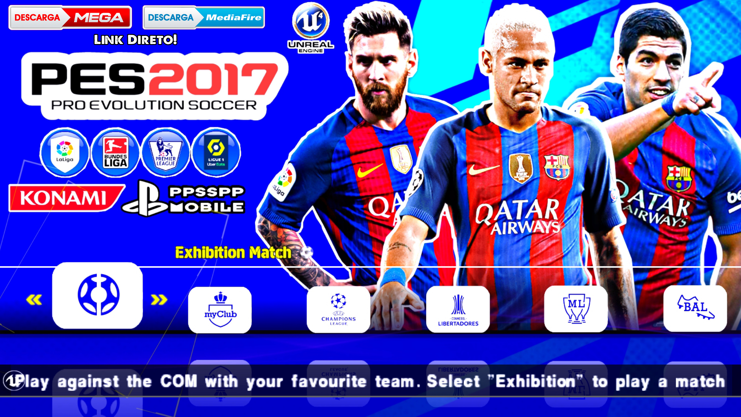 Sensacional! PES 2017 Lite 300 MB Remasterizado Offline Para ANDROID/PPSSPP  - God Cardoso