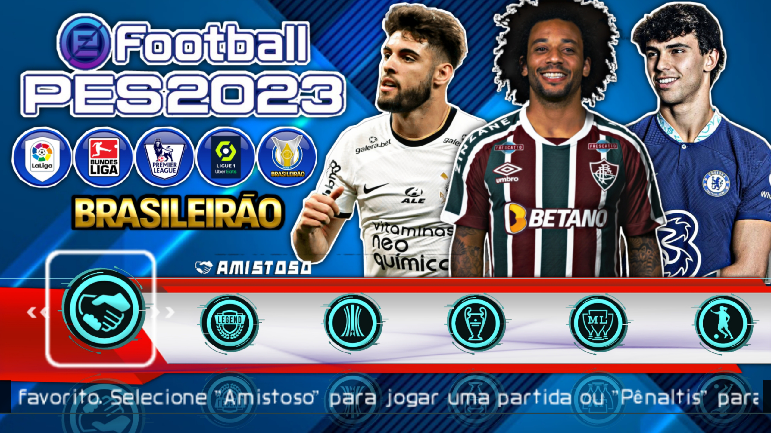 NOVO! EFOOTBALL PES PPSSPP 2023 BRASILEIRÃO/EUROPEU [COMO BAIXAR E INSTALAR  LINK DIRETO] 