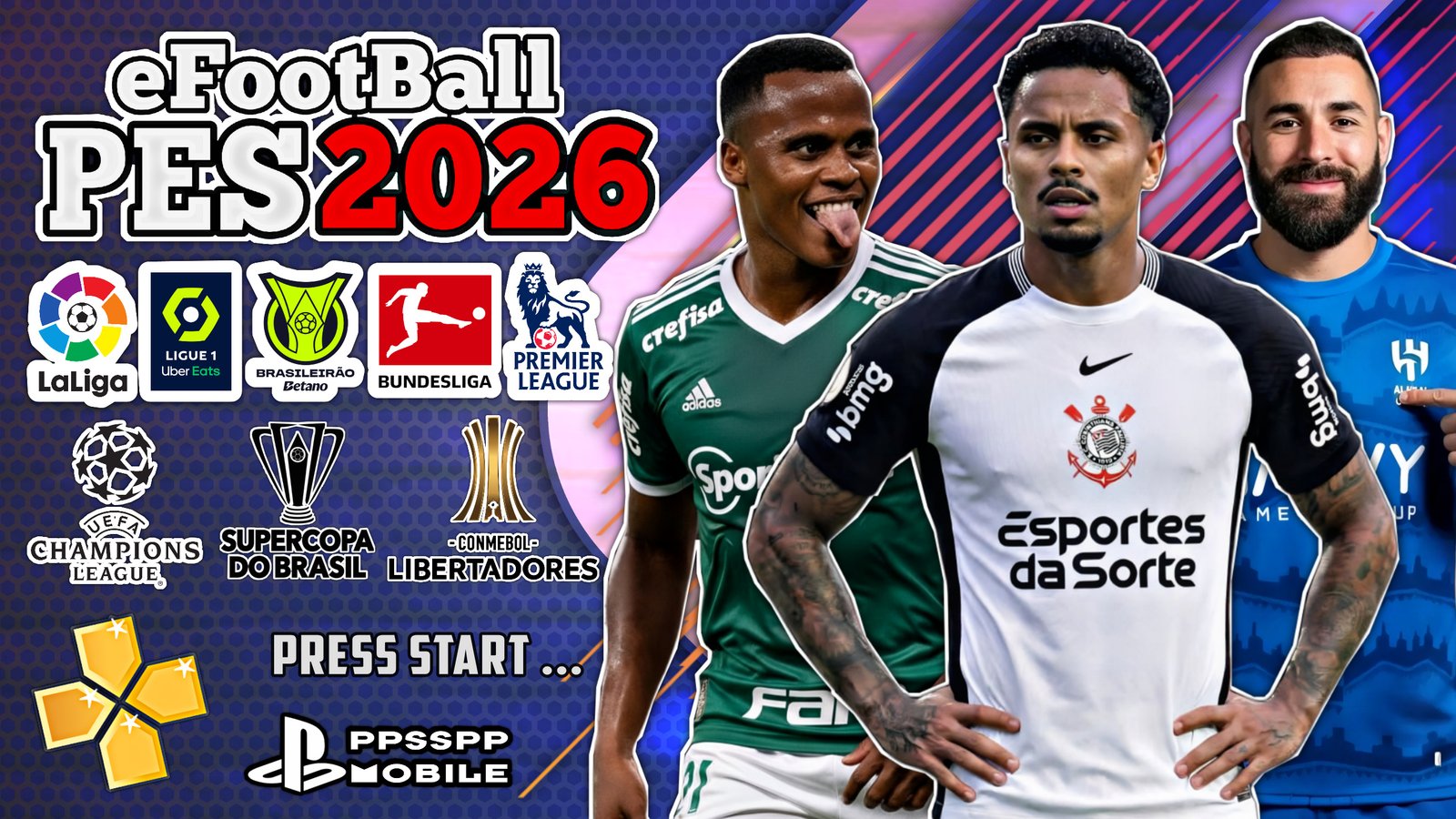 Download PES 2026 PPSSPP Atualizado Gráficos HD Offline Via MEDIAFIRE COMO INSTALAR