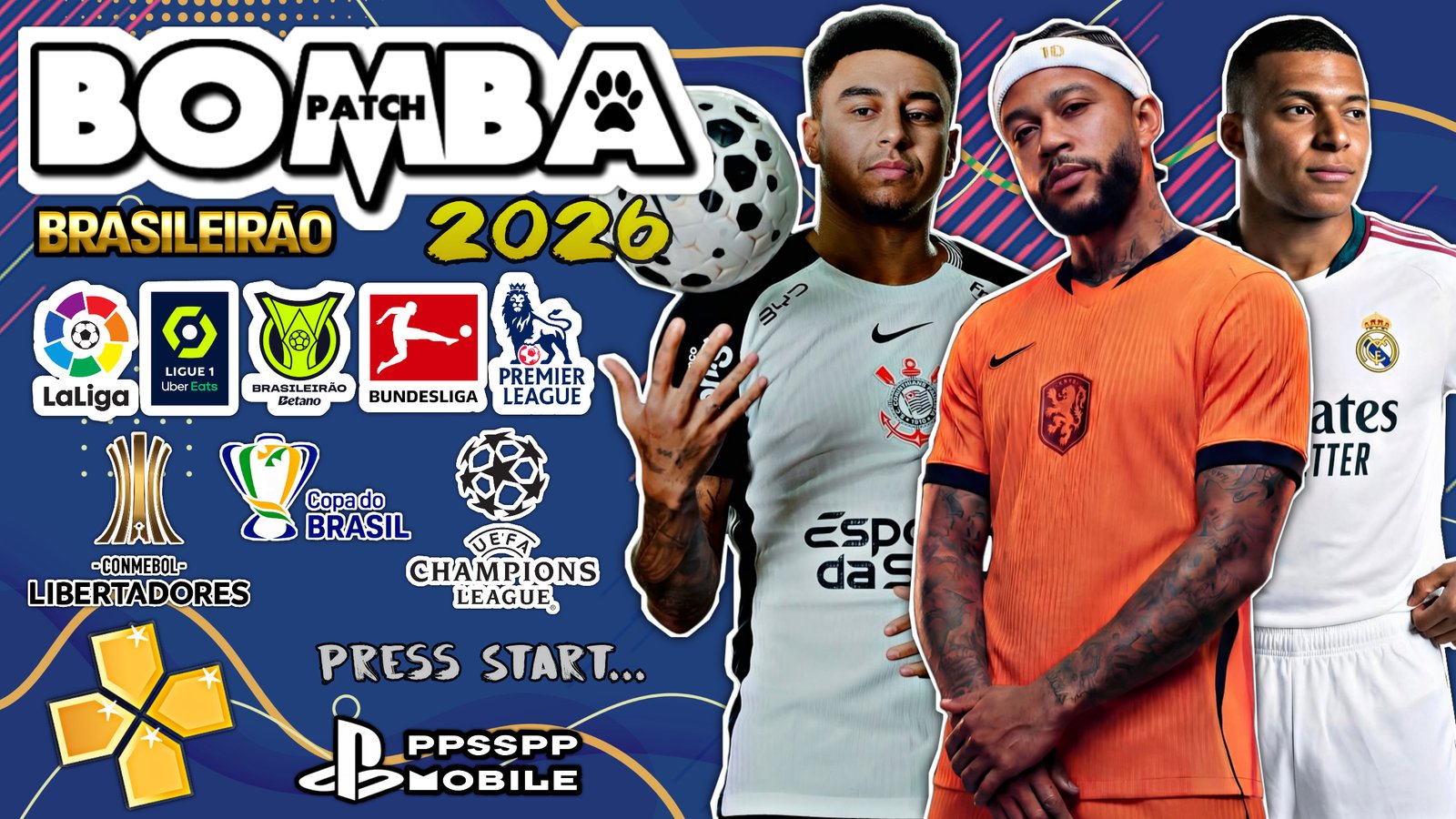 Lançou! Download BOMBA PATCH 2026 PPSSPP ANDROID 100% Atualizado Versão 2